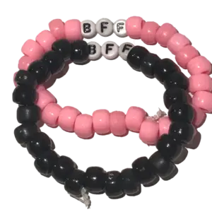 BFF bracelet - black and pink